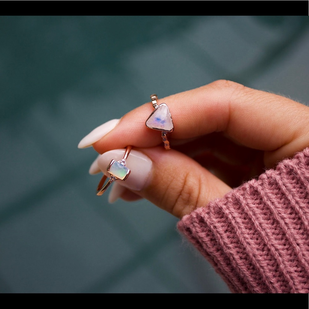 Moon Magic Moonstone and 14kt Rose Gold Ring